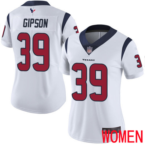 Houston Texans Limited White Women Tashaun Gipson Road Jersey NFL Football #39 Vapor Untouchable